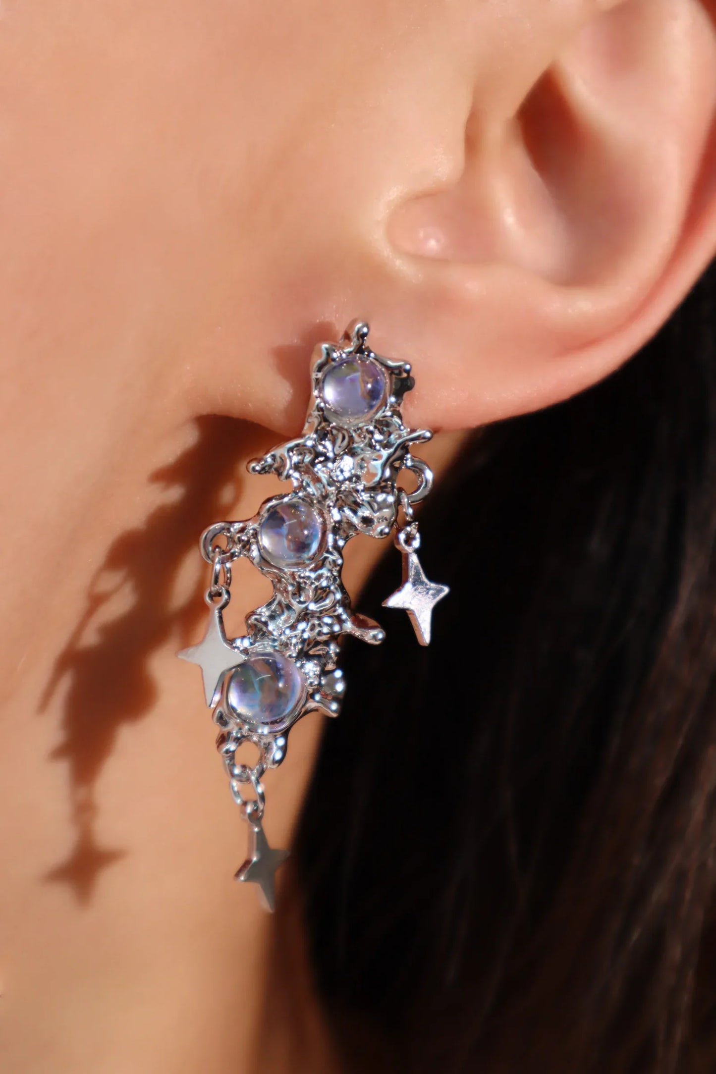 3'ü 1 Arada Aytaşı Yıldız Küpe