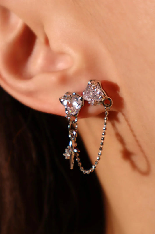 Işıltılı Fiyonk Küpe