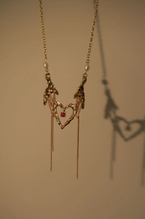 Altın Kalp Bağı Kolye