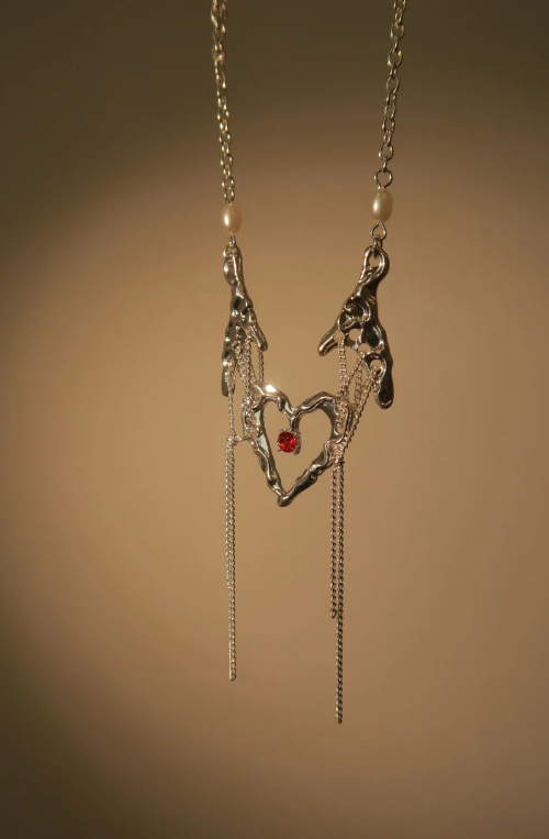 Gümüş Kalp Bağı Kolye